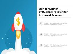 Icon for launch of business product for increased revenue