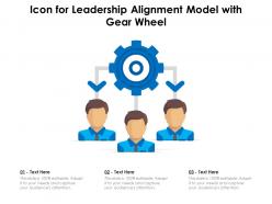 Icon for leadership alignment model with gear wheel
