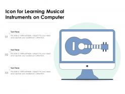 Icon For Learning Musical Instruments On Computer
