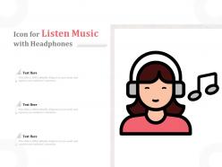 Icon for listen music with headphones