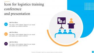 Icon For Logistics Training Conference And Presentation