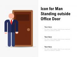 Icon for man standing outside office door