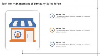 Icon For Management Of Company Sales Force
