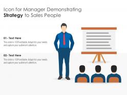 Icon for manager demonstrating strategy to sales people