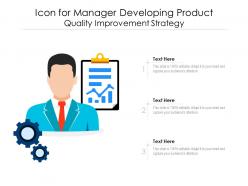 Icon For Manager Developing Product Quality Improvement Strategy
