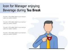 Icon for manager enjoying beverage during tea break