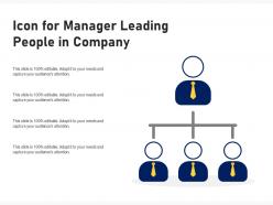 Icon for manager leading people in company