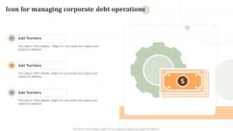 Icon For Managing Corporate Debt Operations