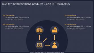 Icon For Manufacturing Products Using IoT Technology