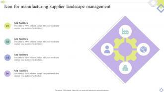 Icon For Manufacturing Supplier Landscape Management