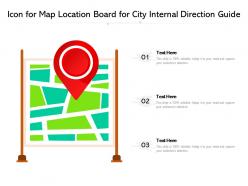 Icon for map location board for city internal direction guide