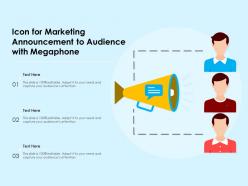 Icon for marketing announcement to audience with megaphone