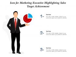 Icon for marketing executive highlighting sales target achievement