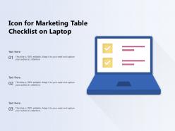 Icon for marketing table checklist on laptop