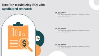 Icon For Maximizing ROI With Syndicated Research