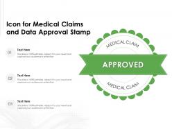 Icon for medical claims and data approval stamp