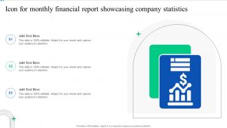 Icon For Monthly Financial Report Showcasing Company Statistics