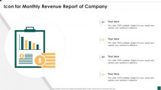 Icon For Monthly Revenue Report Of Company