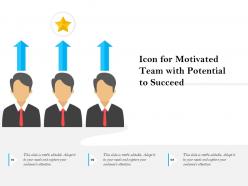 Icon for motivated team with potential to succeed
