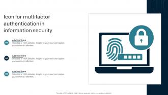 Icon For Multifactor Authentication In Information Security