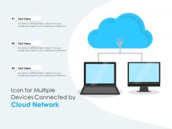 Icon for multiple devices connected by cloud network