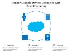 Icon for multiple devices connected with cloud computing