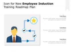 Icon for new employee induction training roadmap plan