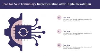 Icon For New Technology Implementation After Digital Revolution