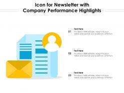 Icon for newsletter with company performance highlights