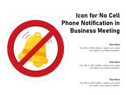 Icon for no cell phone notification in business meeting