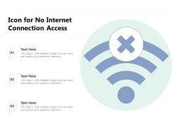 Icon for no internet connection access