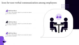 Icon For Non Verbal Communication Among Employees