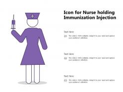 Icon for nurse holding immunization injection