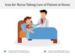 Icon for nurse taking care of patient at home