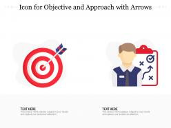 Icon for objective and approach with arrows