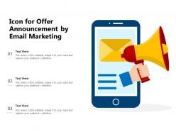Icon for offer announcement by email marketing