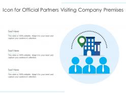 Icon for official partners visiting company premises