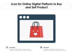 Icon for online digital platform to buy and sell product