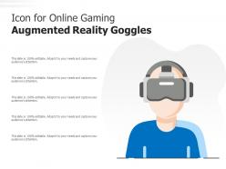 Icon for online gaming augmented reality goggles