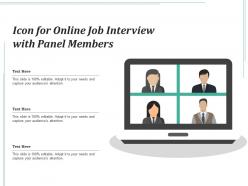 Icon for online job interview with panel members