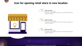 Icon For Opening Retail Store In New Location