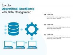 Icon for operational excellence with data management