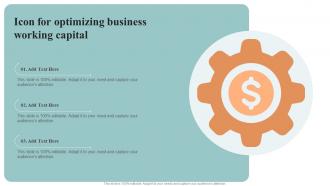Icon For Optimizing Business Working Capital