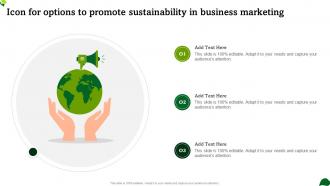 Icon For Options To Promote Sustainability In Business Marketing