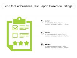 Icon for performance test report based on ratings