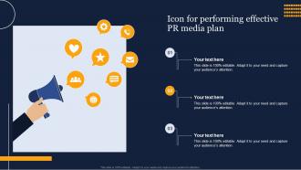 Icon For Performing Effective PR Media Plan