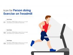 Icon For Person Doing Exercise On Treadmill