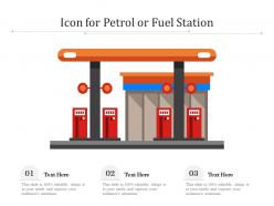 Icon for petrol or fuel station