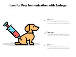 Icon for pets immunization with syringe