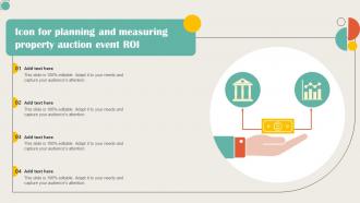 Icon For Planning And Measuring Property Auction Event ROI